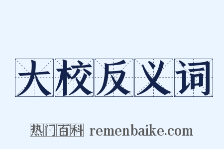 大校反义词是什么意思的图片